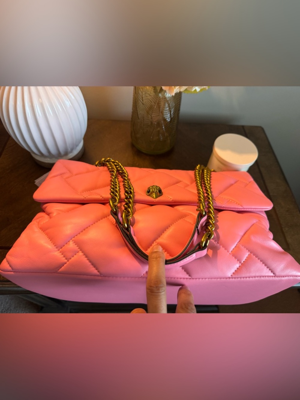 Kurt Geiger Kensington X-large hot pink bag - Picture 3 of 12